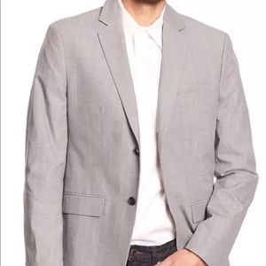 Tailored slim fit cotton plaid blazer jacket